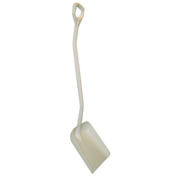Remco Ergonomic Square Point Shovel, Polypropylene Blade, 51.2 in L, White - 56015