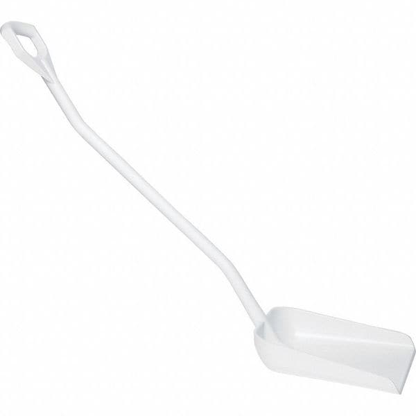 Remco Ergonomic Square Point Shovel, Polypropylene Blade, 51.2 in L, White - 56015