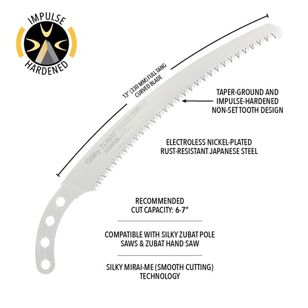 Silky Saws Silky ZUBAT Arborist Professional 330mm Blade Only - 723-33