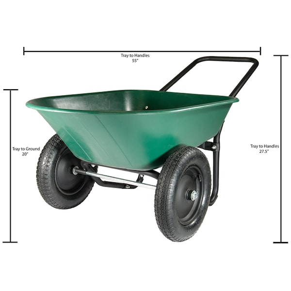 Yard Rover Yard Rover Garden Star Poly Residential Wheelbarrow 5 cu ft - 70007-MAR