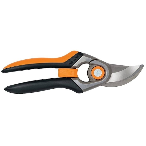 Fiskars Pruner, Steel Blade, Bypass Blade, Steel Handle, SoftGrip Handle - 392781-1001