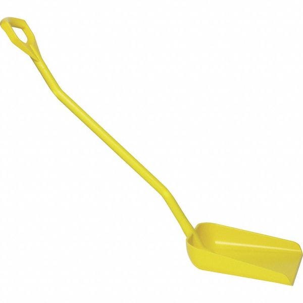 Remco Ergonomic Square Point Shovel, Polypropylene Blade, 51.2 in L, Yellow - 56016