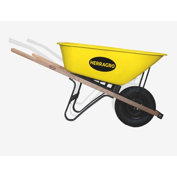 Herragro Wheelbarrow 7 Ft3 or 110 Lts Steel Tray, Wood frame and Solid Tire - HG1217170021