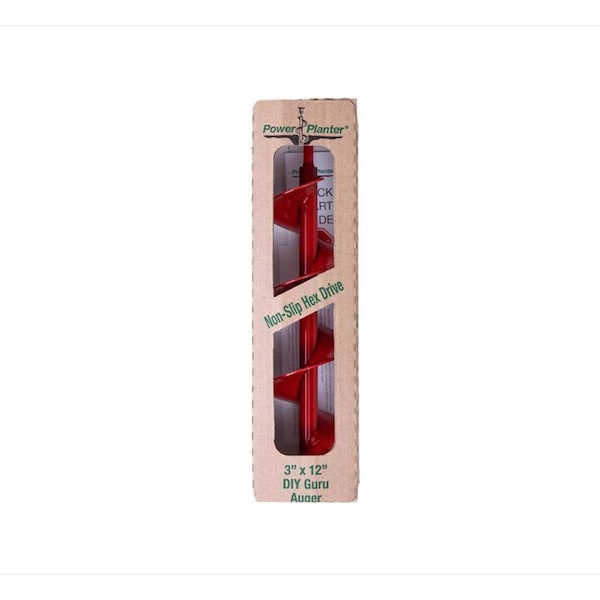 Power Planter Power Planter 12 in. Steel Bulb Auger Drill Bit - 312-RED