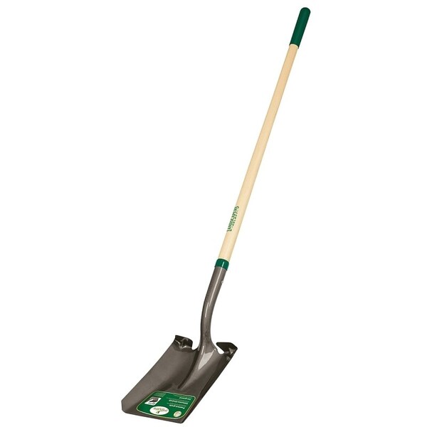 Landscapers Select Square Point Shovel, Steel Blade, 48 in L Wood Handle - 34603