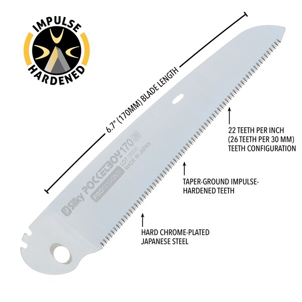 Silky Saws Silky Blade POCKETBOY 170mm X-Fine Teeth - 345-17