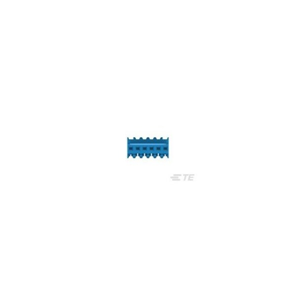Conector de tarjeta Te Connectivity, 6 contactos, 1 fila, hembra, paso de 0.1 pulgadas, terminal IDC, bloqueo, azul - 3-644564-6