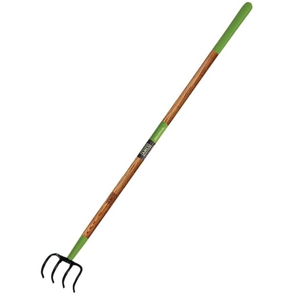 Ames Forged Cultivator, 5 in W, 5712 in L, 334 in L Tine, 4 Tine, Hardwood Handle - 2853600
