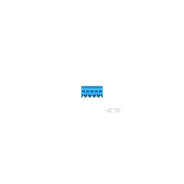 Conector de placa Te Connectivity, 5 contactos, 1 fila, hembra, paso de 0.1 pulgadas, terminal IDC, con seguro, azul - 3-641239-5