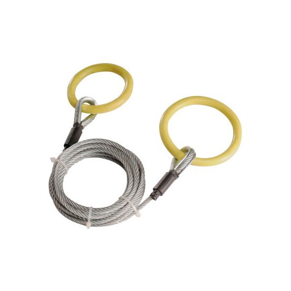 Timber Tuff Timber Tuff Steel Log Choker Cable with 2 Tow Rings TMW-38 - 1500 Lb. Pulling Capacity - TMW-38