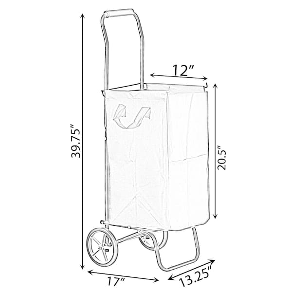 Gardenised Outdoor Steel Leaf Patio Lawn and Garden Storage Cart on Wheels, Green - QI004519