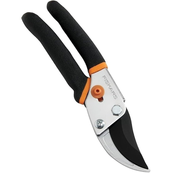 Fiskars 91095935J Bypass Pruner, 58 in Cutting Capacity, Steel Blade, NonSlip Grip Handle - 391091-1012/91095
