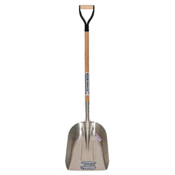 Seymour Midwest Scoop Shovel, Heavy Aluminum Blade, 40 in L American Ash Wood Handle - 49242