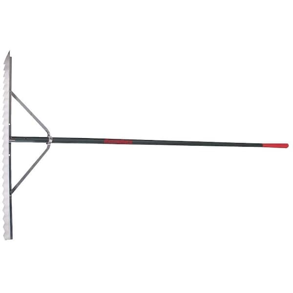 Razor-Back Asphalt Lute Rake, 8214 in OAL, Aluminum Handle, Straight Handle - 63133