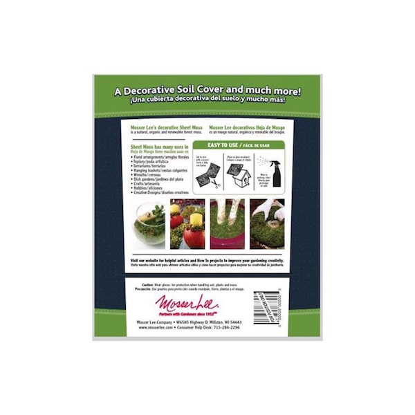 Mosser Lee Mosser Lee Organic Green Sheet Moss 325 sq in - ML0460