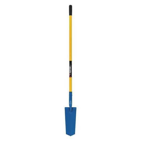 Kenyon Drain Spade Shovel, 14 ga Steel Blade, Forward Turn Step, 48 in L Black/Yellow - 49597