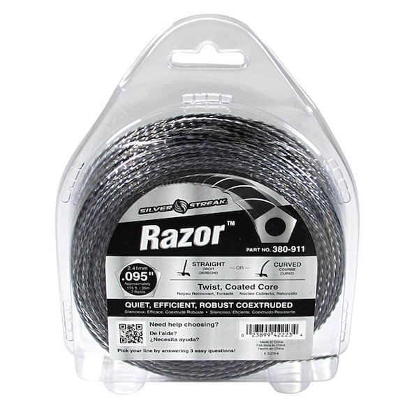 Stens New Razor Trimmer Line For Approximate Length 115 Ft., Color Gray, Diameter 0.095 In. - 380-911