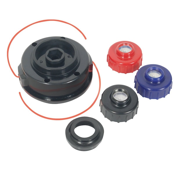 A & I Products Commercial Tap-N-Go Trimmer Head (w/ 5/16" RH knob, 1/4" RH knob, and retainer) 9.35" x7.35" x2" - A-B1WE228