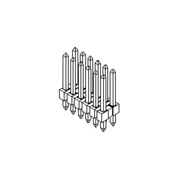 Conector de placa Molex, 6 contactos, 2 filas, macho, recto, terminal de soldadura - 702871099