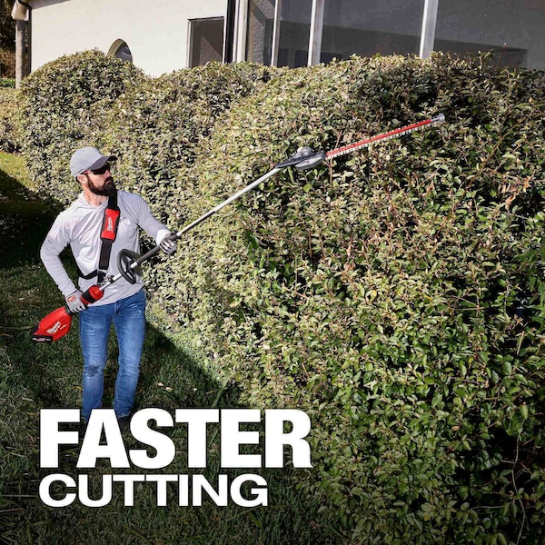 Milwaukee Tool Cordless Battery-Powered Hedge Trimmer Kit, Double-Sided 24 in L Blade - 3035-21