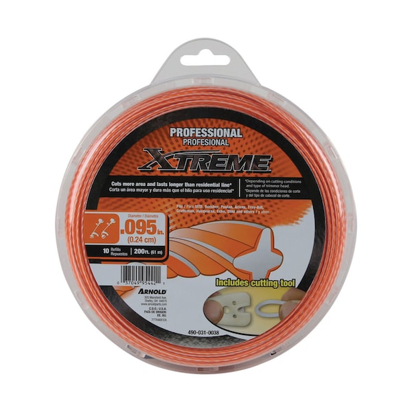 Arnold Arnold Xtreme Professional Grade 0.095 in. D X 200 ft. L Trimmer Line - 490-031-0038