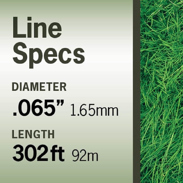 T Terre Residential Grade 065 Round Trimmer Line 1/2 lb. Trimmer String Line Length 302 ft. Diam. .065 in. - 5720005065