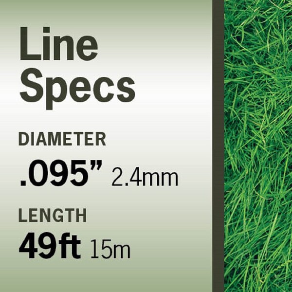 T Terre Commercial Grade Dual Strength 095 Square Weed Eater Trimmer Line Length 49 ft. - 5744150095