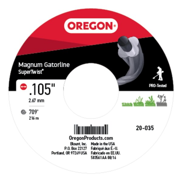 Oregon Magnum Gatorlinea, Supertwista, .105", 3 Lb - 20-035