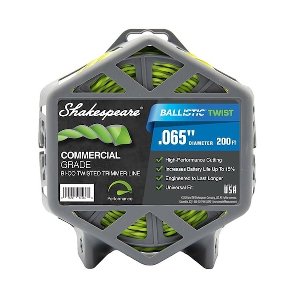 Shakespeare Ballistic Trimmer Twist Line, 0065 in Dia, 200 ft L - 17242