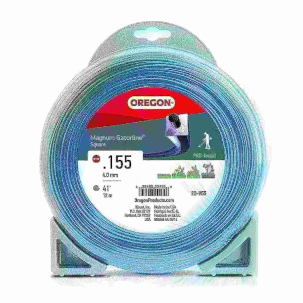 Oregon Magnum Gatorline Square Trimmer Line, .155" by 42', 1/2Lb Donut - 22-955
