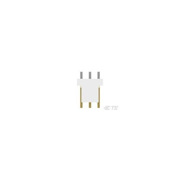 Conector de tarjeta de Te Connectivity, 3 contactos, 1 fila, macho, recto, paso de 0.156 pulgadas, terminal de soldadura - 3-641209-3