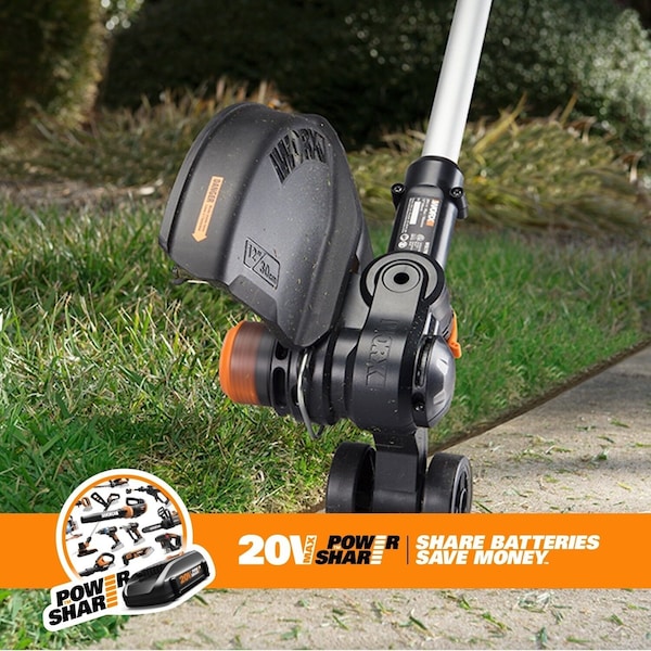Worx 20V Power Share GT Revolution 12 in. Cordless String Trimmer, Tool Only - WG170.9