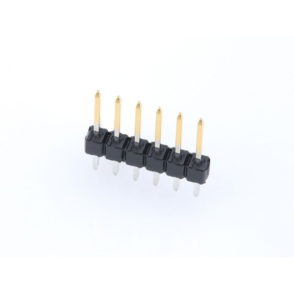Conector de placa Molex, 6 contactos, 1 fila, macho, recto, paso de 0.1 pulgadas, terminal de soldadura, receptáculo - 22284067