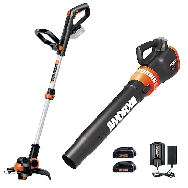 Worx WORX WG921 Trimmer and Turbine Blower Combo Kit, Lithium Battery - WG929/921