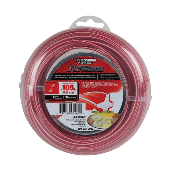 Arnold Arnold Xtreme Professional Grade 0.105 in. D X 90 ft. L Trimmer Line - 490-021-0032