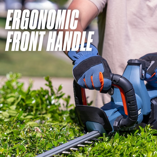 Senix 60 Volt Max 26-Inch Cordless Brushless Hedge Trimmer w/ Rotating Head, 3Ah Battery and Charger Incl. - HTX6-M1