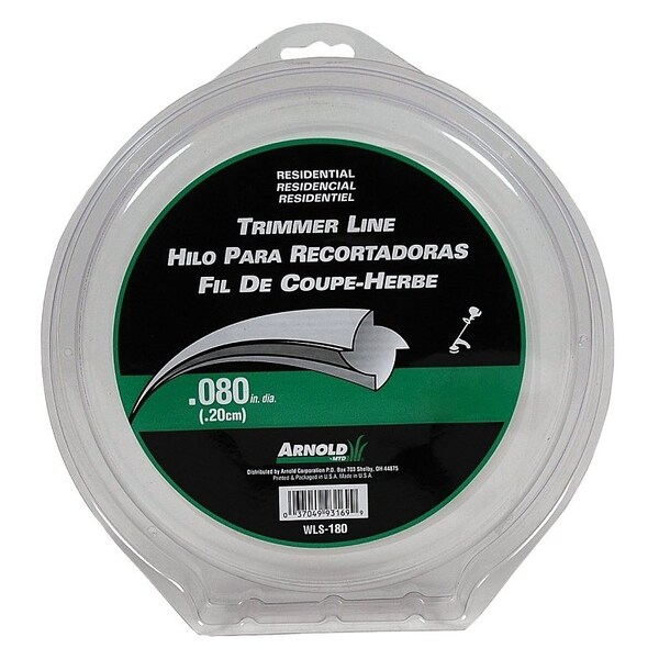Arnold Trimmer Line, 008 in Dia, 300 ft L, Nylon - WLS-180