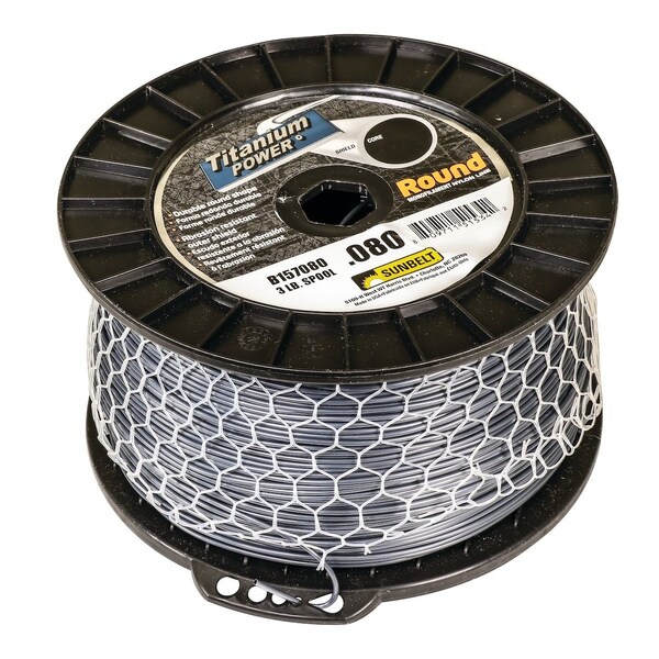 A & I Products Titanium Power Trimmer Line, .080" round 8" x8" x4.5" - A-B157080