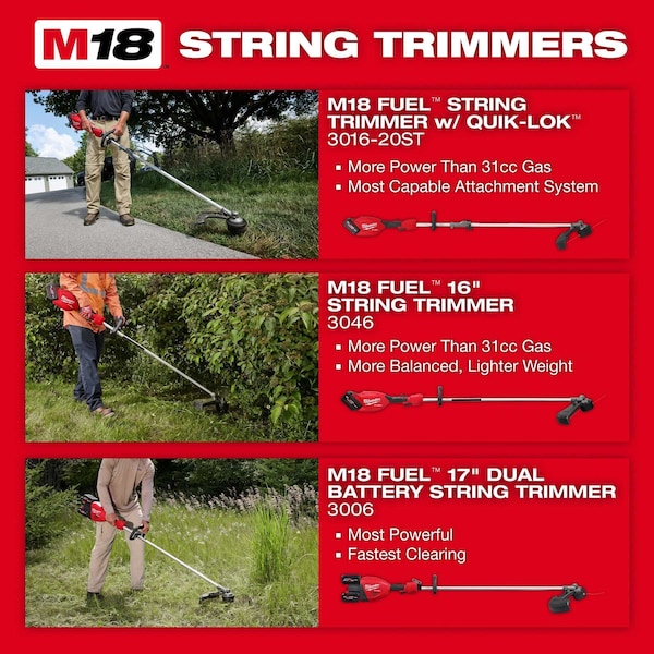 Milwaukee Tool M18 FUEL(TM)  16" String Trimmer - 3046-20