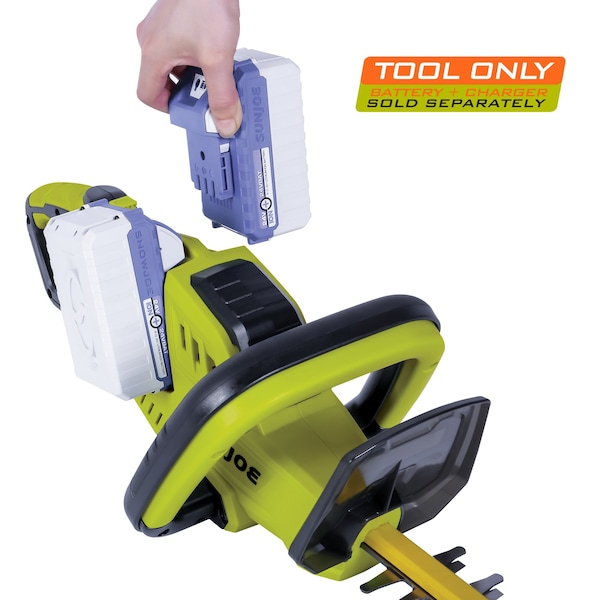 Sun Joe 48V iON 24 In Cordless Hedge Trimmer w/1 In Diameter Cutting Capacity-Tool Only - 24V-X2-24HT-CT