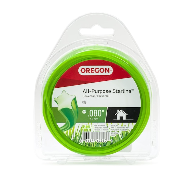 Oregon Trimmer Line, All-Purpose Starline, Star Shape, 200 feet, .080 Diameter Line - 619769