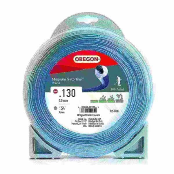 Oregon Magnum Gatorline Round Trimmer Line, .130" by 153', 1/2Lb Donut - 22-330