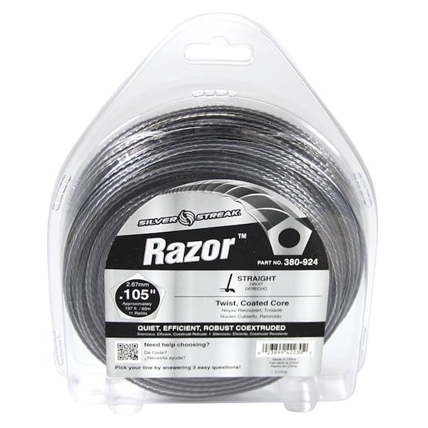 Stens New 380-924 Razor Trimmer Line For Approximate Length 197 Ft., Color Gray, Diameter 0.105 In. - 380-924