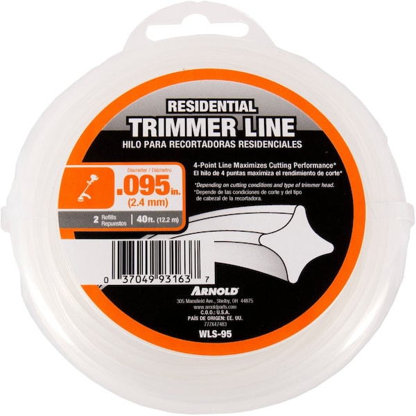 Arnold Arnold Residential Grade .095 in. D X 40 ft. L Trimmer Line - WLS-95