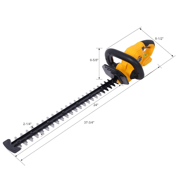 Edendirect Cordless Hedge Trimmer, Dual-Action 22 in L Blade, 20V - IR-W465P195275