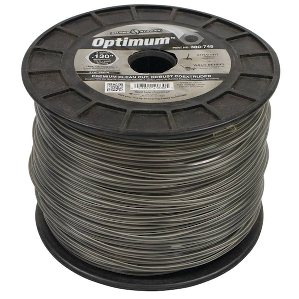 Stens New Optimum Trimmer Line For 722' Approximate Length, Gray Color, 0.130 In. Diameter - 380-745