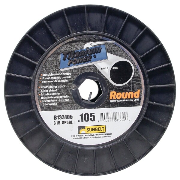 A & I Products Titanium Power Trimmer Line, .105" round 6.25" x6.25" x6.25" - A-B133105