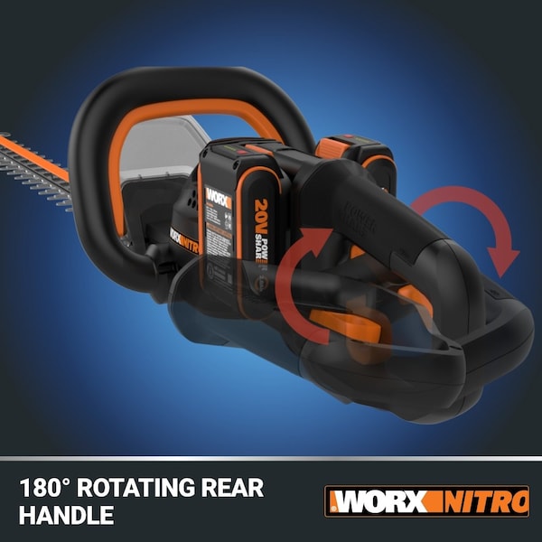 Worx Nitro 40V Power Share 24 in. Cordless Hedge Trimmer, Battery and Charger Included - WG286