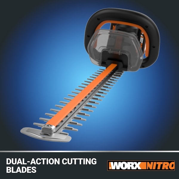 Worx Nitro 40V Power Share 24 in. Cordless Hedge Trimmer, Battery and Charger Included - WG286