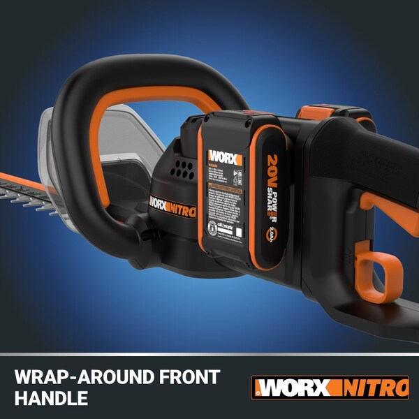 Worx Nitro 40V Power Share 24 in. Cordless Hedge Trimmer, Battery and Charger Included - WG286